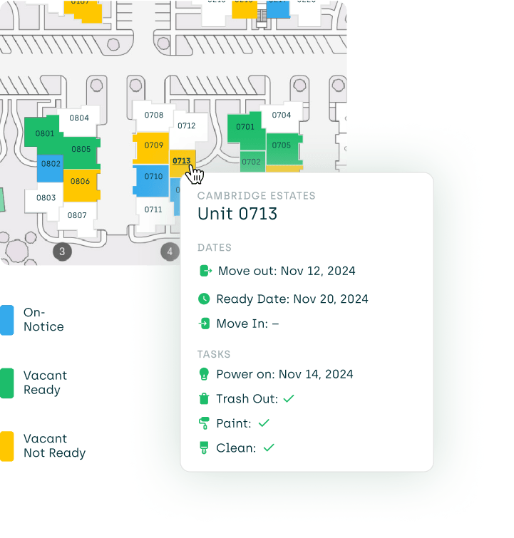 An Engrain map integrated with Appwork's Make Ready Board