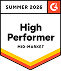 G2 High Performer Mid-Market badge for property management