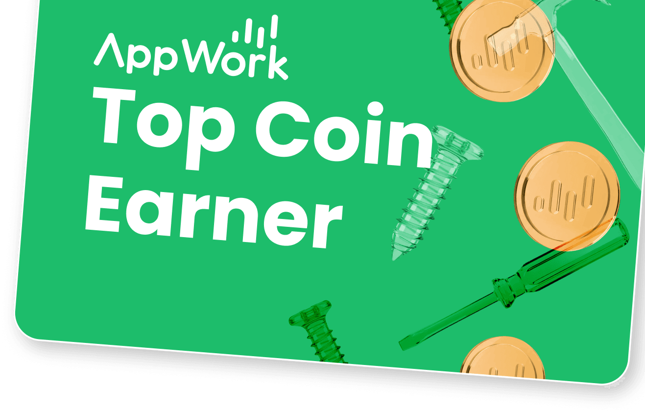 A Physical Top Coin Earner Badge Card