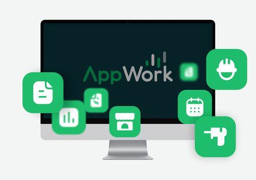 appwork logo on imac with icons coming out of the screen