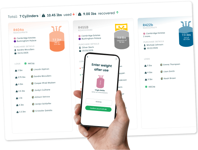 AppWork refrigerant logs for EPA compliance