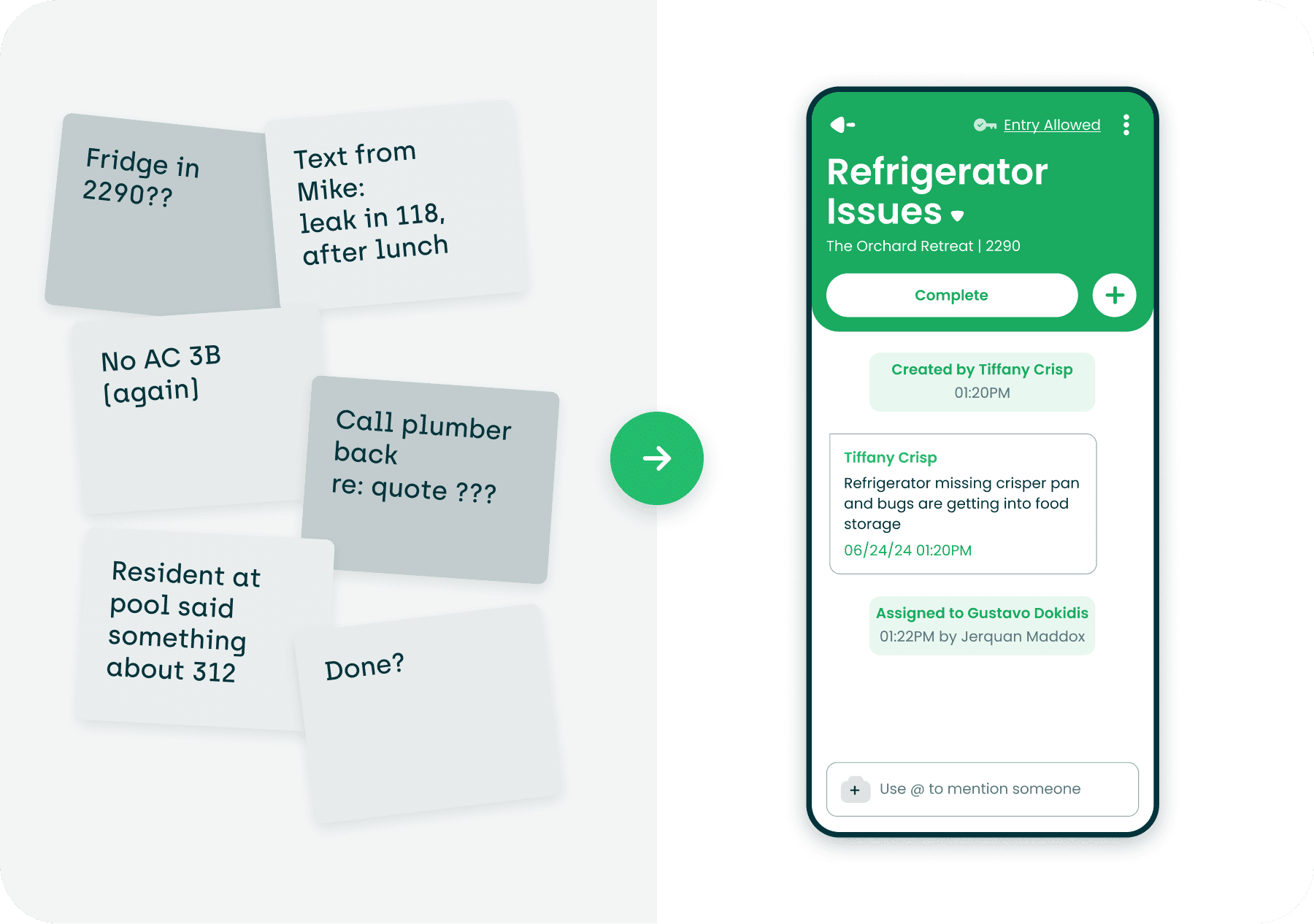 Post's it for Work Orders While AppWork solves it all