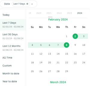 small screenshot of our date filter