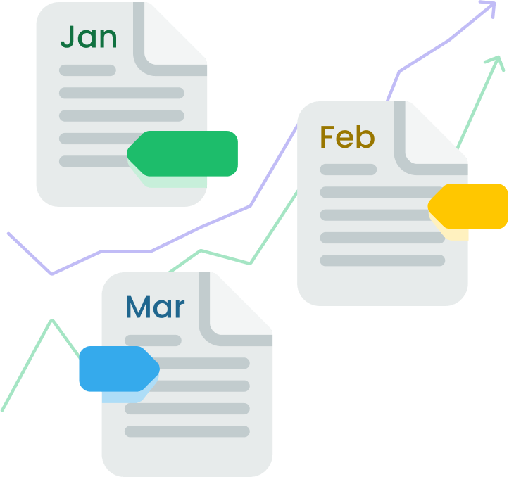 get month-over-month comparisons straight to your inbox