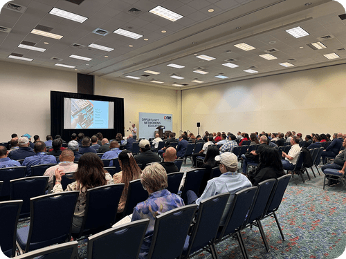 Mark Sharp CEO of the Maintenance Academy giving a training session on maintenance for the multifamily industry at the one conference