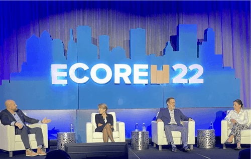An image of the four panelists at eCore 2022